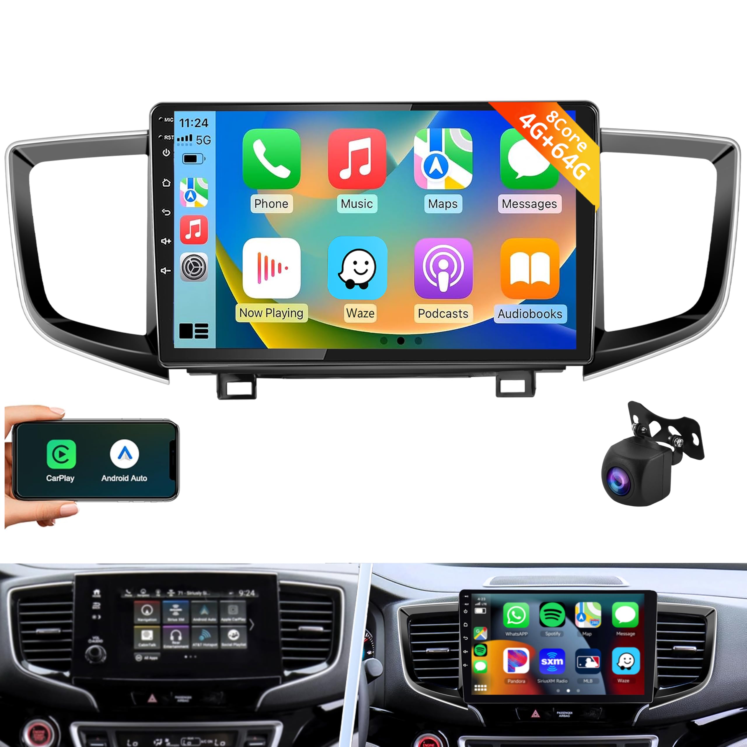 Amazon.com: 8Core 4+64G Car Stereo for Honda Pilot 2015-2020